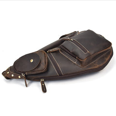 COOL LEATHER MENS SLING BAG SLING Shoulder BAG Chest Bags FOR MEN