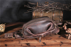 COOL LEATHER MENS SLING BAG SLING Shoulder BAG Chest Bag FOR MEN