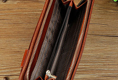 LEATHER MENS Clutch Vintage Coffee Wristlet Bag FOR MEN