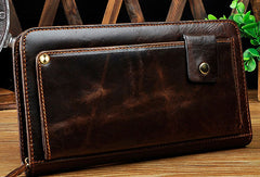 LEATHER MENS Clutch Vintage Coffee Wristlet Bag FOR MEN