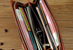 LEATHER MENS Clutch Vintage Coffee Wristlet Bag FOR MEN