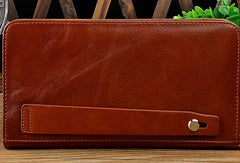 LEATHER MENS Clutch Vintage Coffee Wristlet Bag FOR MEN
