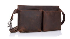 LEATHER MENS FANNY PACK MENS WAIST BAG HIP PACK BELT BAG FOR MEN