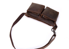 LEATHER MENS FANNY PACK MENS WAIST BAG HIP PACK BELT BAG FOR MEN
