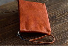 LEATHER MENS Wristlet Wallet Zipper Clutch FOR MEN