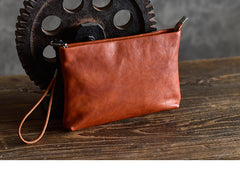 LEATHER MENS Wristlet Wallet Zipper Clutch FOR MEN