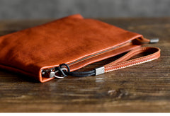 LEATHER MENS Wristlet Wallet Zipper Clutch FOR MEN