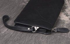 LEATHER MENS Wristlet Wallet Zipper Clutch FOR MEN