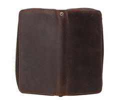 LEATHER MENS Wristlet Wallet Zipper Vintage Clutch FOR MEN