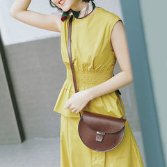 LEATHER Saddle WOMEN SHOULDER BAG Puse Crossbody Bag FOR WOMEN