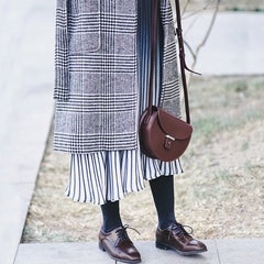 LEATHER Saddle WOMEN SHOULDER BAG Puse Crossbody Bag FOR WOMEN