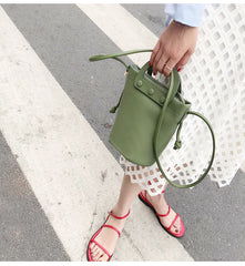LEATHER WOMEN Bucket Purse Handbag SHOULDER BAG FOR WOMEN
