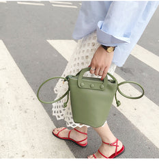 LEATHER WOMEN Bucket Purse Handbag SHOULDER BAG FOR WOMEN