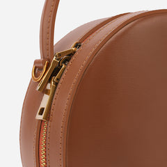 LEATHER WOMEN Circle Handbag Purse SHOULDER BAG Purse FOR WOMEN
