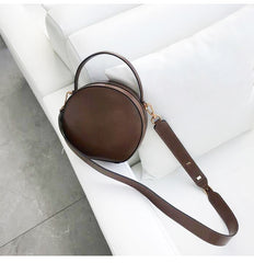 LEATHER WOMEN Circle Handbag Purse SHOULDER BAG Purse FOR WOMEN