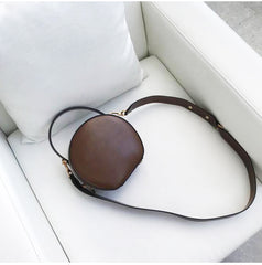 LEATHER WOMEN Circle Handbag Purse SHOULDER BAG Purse FOR WOMEN