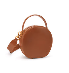LEATHER WOMEN Circle Handbag Purse SHOULDER BAG Purse FOR WOMEN