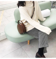LEATHER WOMEN Circle Handbag Purse SHOULDER BAG Purse FOR WOMEN
