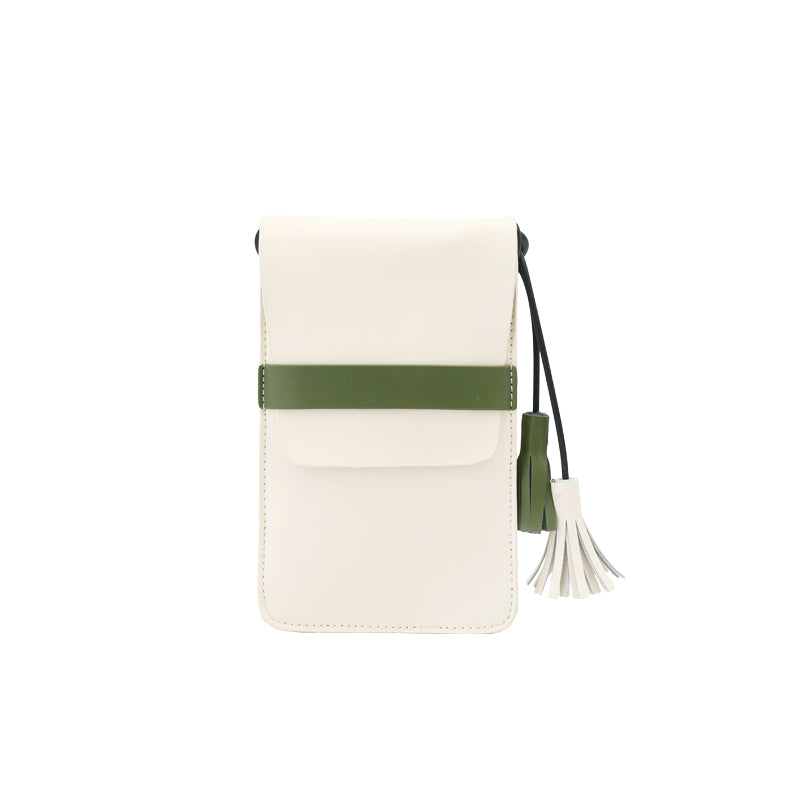 LEATHER WOMEN Small Phone SHOULDER BAG FOR WOMEN With Tassels