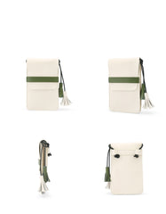 LEATHER WOMEN Small Phone SHOULDER BAG FOR WOMEN With Tassels