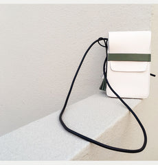 LEATHER WOMEN Small Phone SHOULDER BAG FOR WOMEN With Tassels