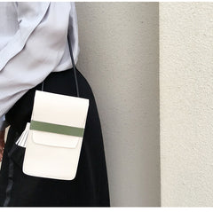 LEATHER WOMEN Small Phone SHOULDER BAG FOR WOMEN With Tassels