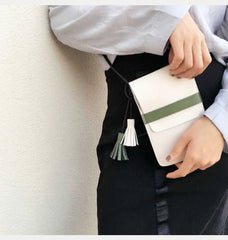 LEATHER WOMEN Small Phone SHOULDER BAG FOR WOMEN With Tassels