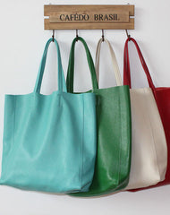 Handmade Vintage Leather Oversize Tote Bag Shoulder Bag Handbag For Women - EverHandmade