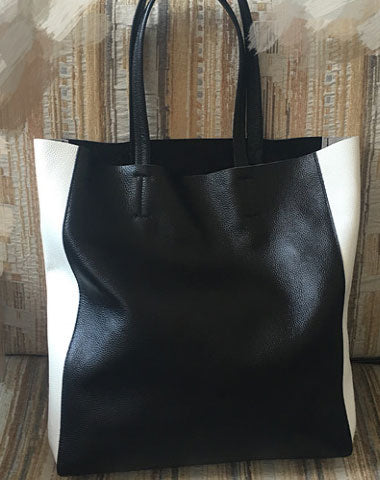 Handmade Vintage Leather Oversize Tote Bag Shoulder Bag Handbag For Women - EverHandmade