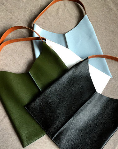 Stylish Unique Leather Tote Bag Purse Shoulder Bag Handbag For Women - EverHandmade