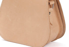 Handmade vintage rustic leather crossbody Shoulder saddle Bag for girl women lady