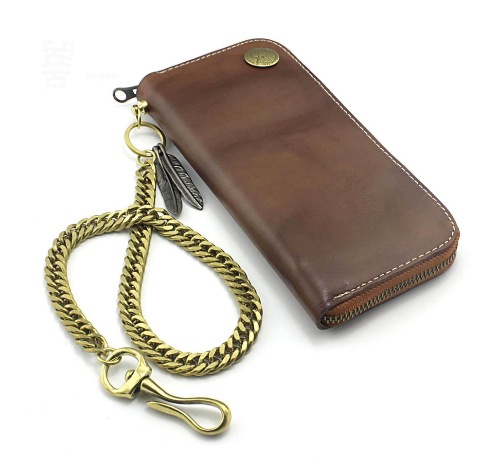 Handmade Leather Tooled Prajna Mens Chain Biker Wallet Cool Leather Wa –  imessengerbags