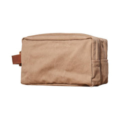 Large Canvas Leather Mens Clutch Bags Zipper Green Wristlet Bag Canvas Purse for Men