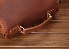 Cool Brown Leather Men's 13'' Laptop Backpack School Backpack Travel Backpack For Men