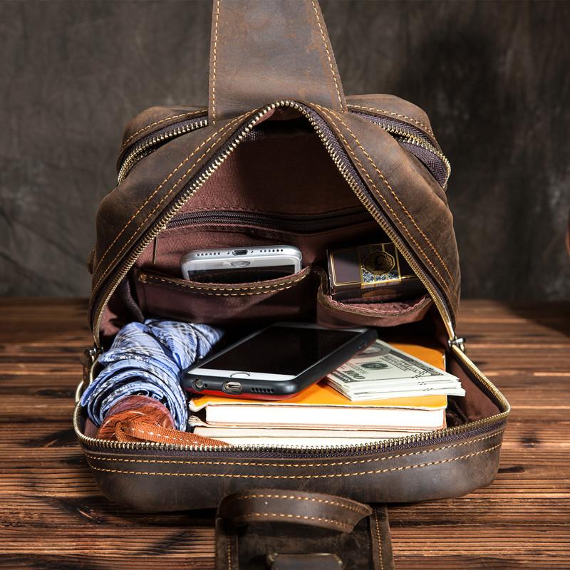 Leather Men Backpack