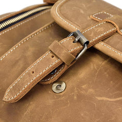 Large Leather Men Barrel Overnight Bags Travel Bags Weekender Bags For Men