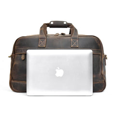 Leather Vintage Mens Weekender Bag Travel Bag Duffle Bag for Men