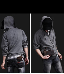 Leather Mens Bifold Long Biker Wallets Biker Chain Wallet Long Trucker Wallet for Men