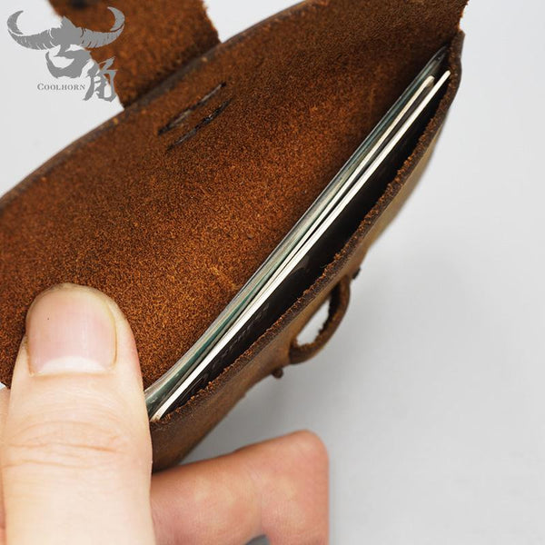 Leather Mens Card Holder Coin Wallet Handmade Leather Card Holder Slim Wallet fo GJ00481009