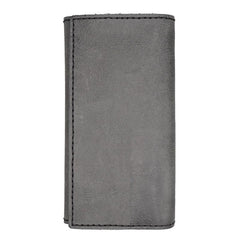 Mens Leather Trifold Long Wallet Lots Cards Handmade Checkbook Long Wallet for Men