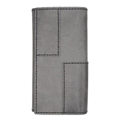 Leather Mens Trifold Long Wallet Handmade Lots Cards Checkbook Long Wallet for Men