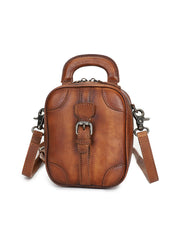 Purple Leather Womens Small Vertical Shoulder Bag Small Handmade Crossbody Handbag Purse for Ladies