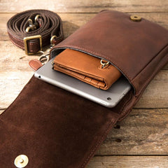 Leather Belt Pouch Belt Cases Mens Waist Bag Shoulder Bag for Men