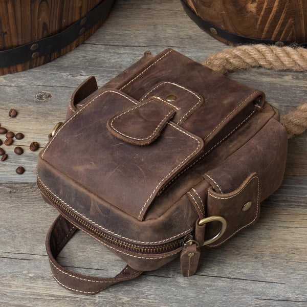Leather Belt Pouch Mens Camera Bag Waist Bag Shoulder Bag for Men MSG02881007