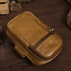 Leather Belt Pouch Mens Small Cases Arm Case Pouch for Men