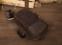 Leather Belt Pouch Mens Small Cases Arm Case Pouch for Men