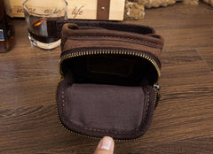 Leather Belt Pouch Mens Small Cases Arm Case Pouch for Men