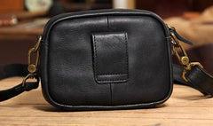 Leather Mens Belt Pouch Small Cases Waist Bags Belt Bag Shoulder Bag for Men