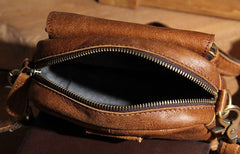 Leather Mens Belt Pouch Small Cases Waist Bags Belt Bag Shoulder Bag for Men
