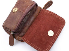 Leather Belt Pouch Mens Small Waist Cases Waist Bag for Men